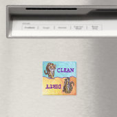 Têtes Tigre Dirty Lave-vaisselle propre Magnet (In Situ (Lave-vaisselle))