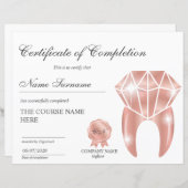 Teth Whitening Certificate of CompleTING Course (Voorkant / Achterkant)