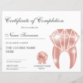 Teth Whitening Certificate of CompleTING Course (Voorkant)