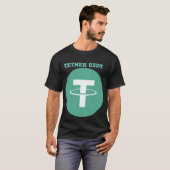 Tether USDT Cryptocurrency Logo T-Shirt - Invest (Voorkant volledig)