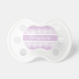 Tétine personnalisée par dentelle Girly