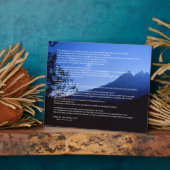 Teton Mountains Desiderata Plaque Fotoplaat (Zijkant)