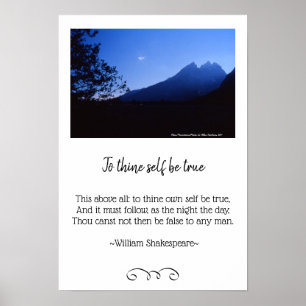 Teton Mountains Silhouette Photo Poster