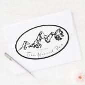 Teton National Park Oval Sticker (Envelop)