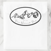 Teton National Park Oval Sticker (Tas)