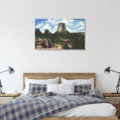 Teton National Park, WY - Devil's Tower nabij Canvas Afdruk (Insitu (Slaapkamer))