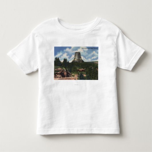Teton National Park, WY - Devil's Tower nabij Kinder Shirts (Voorkant)