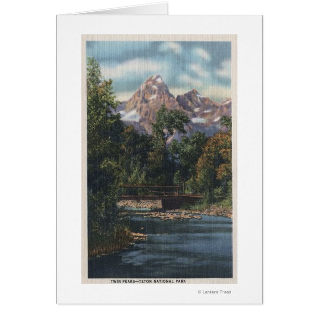 Teton National Park, WY - Twin Peaks Uitzicht (Voorkant)