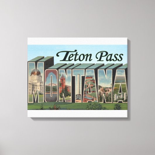 Teton Pass, Montana Canvas Afdruk (Voorkant)