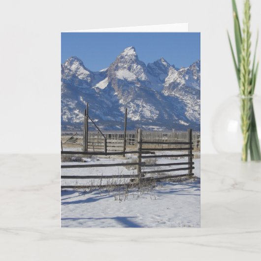 Teton Ranch Winter Toutes les occasions Carte de v (Devant)
