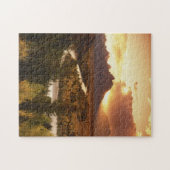 Teton Range bij zonsondergang, vanaf Snake Legpuzzel (Horizontaal)