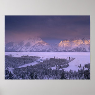 Teton Range vanaf Snake River Overlook, Grand Poster