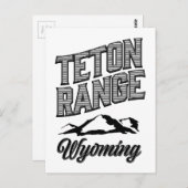 Teton Range, Wyoming Briefkaart (Voorkant / Achterkant)