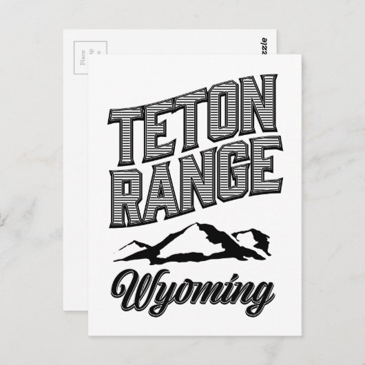 Teton Range, Wyoming Briefkaart (Voorkant / Achterkant)