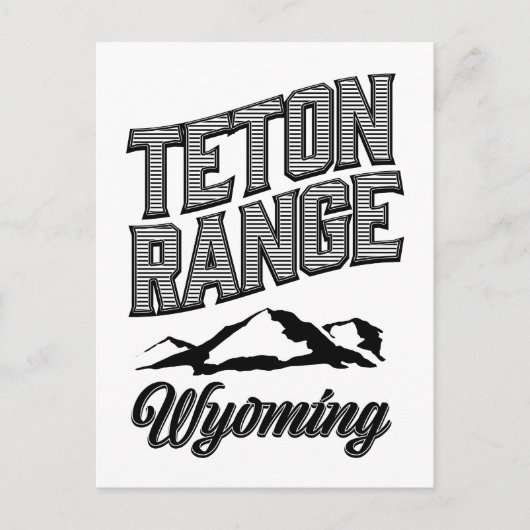 Teton Range, Wyoming Briefkaart (Voorkant)