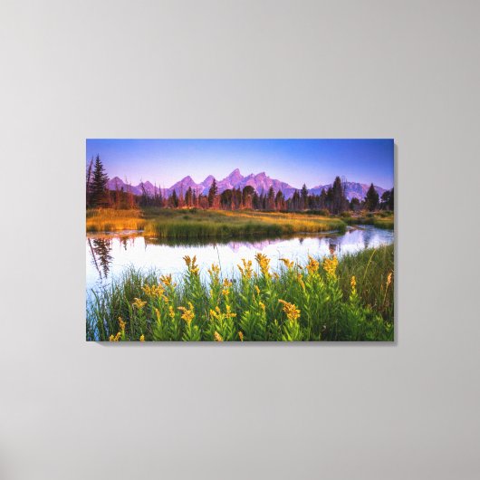 Teton Sunrise Canvas Afdruk (Voorkant)