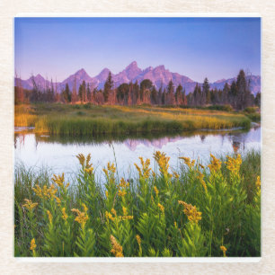 Teton Sunrise Glazen Onderzetter