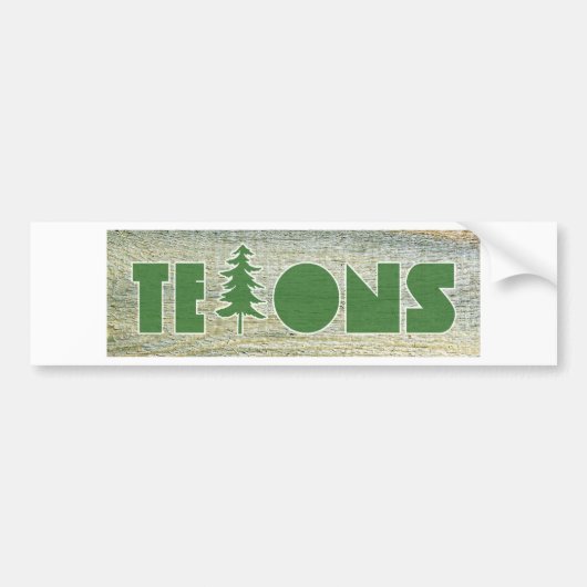 Tetons Bumpersticker (Voorkant)