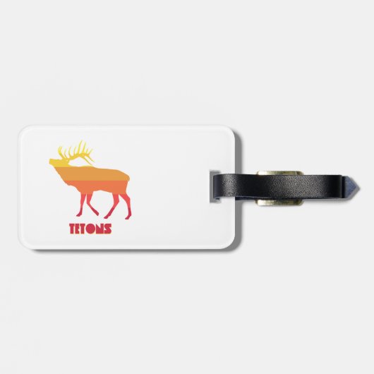 Tetons Elk Bagagelabel (Achterkant horizontaal)