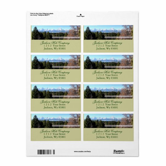 Tetons Etiket (Full Sheet)