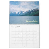Tetons grand de calendrier de Yellowstone (Feb 2027)