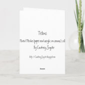 Tetons-Kaart Kaart (Achterkant)