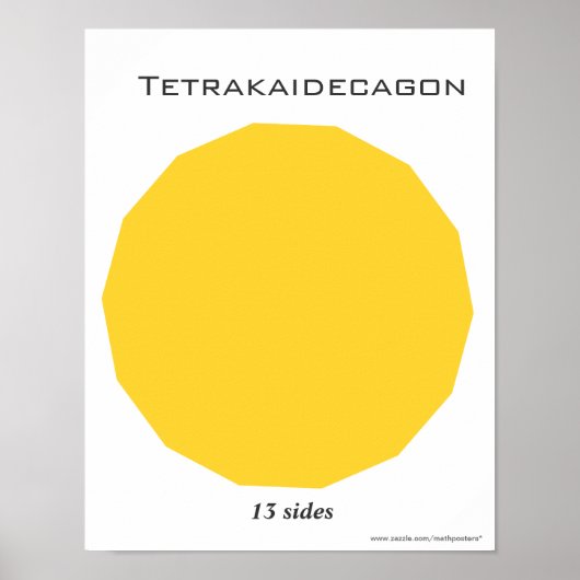 Tetrakaidecagon Poster van de veelhoek (Voorkant)