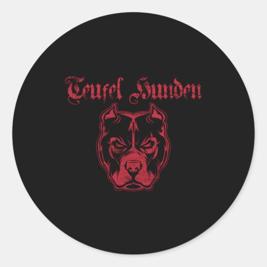 Teufel Hunden Ronde Sticker (Voorkant)