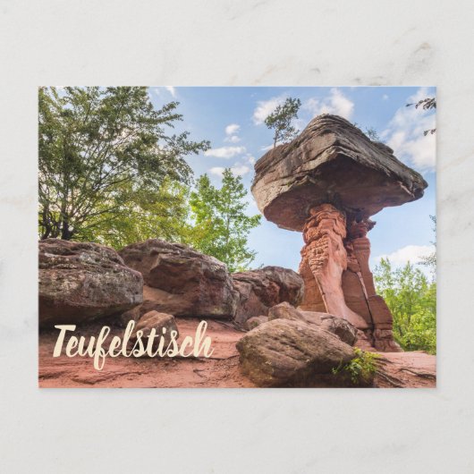 Teufelstisch Hinterweidenthal Pfalz Duitsland gift Feestdagenkaart (Voorkant)