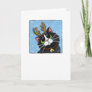 Teugel-kat - de Kaart van de Kat van Kerstmis