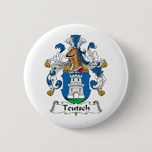 Teutsch Family Crest Ronde Button 5,7 Cm