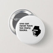 teveel boeken ronde button 5,7 cm (Voorkant /achterkant)