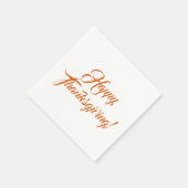Tevreden Thanksgiving oranje tekst van het spice v Servet (Hoek)
