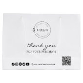 Tevredenheid in Hand Aangepaste Bedankt Aankoop Groot Cadeauzakje (Achterkant)