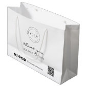 Tevredenheid in Hand Aangepaste Bedankt Aankoop Groot Cadeauzakje (Voorkant Gekanteld)