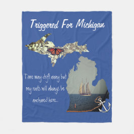 Teweeggebracht voor Michigan Fleece Blanket