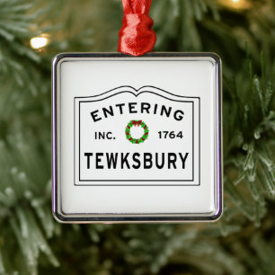 Tewksbury Massachusetts Metal Ornament