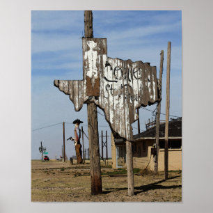 Tex en Texas Sign. Poster