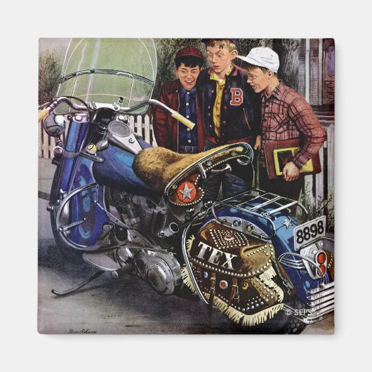 Tex-motorfiets Magneet (Voorkant)