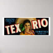 Tex Rio (label voor tomaten) Poster (Voorkant)