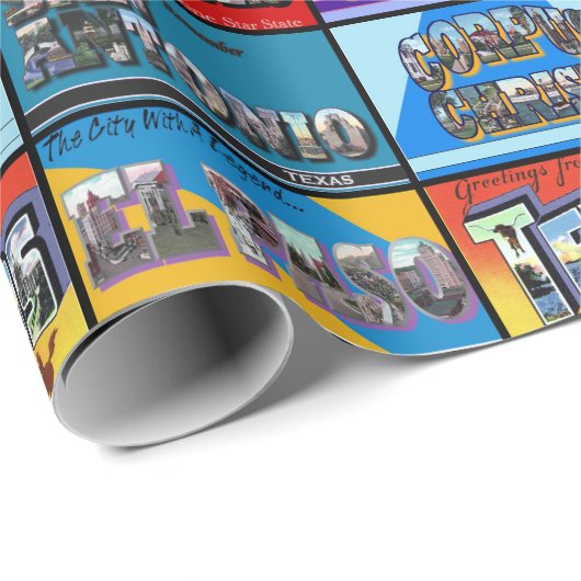 Texaanse Briefkaarten Cadeaupapier (Rol Hoek)