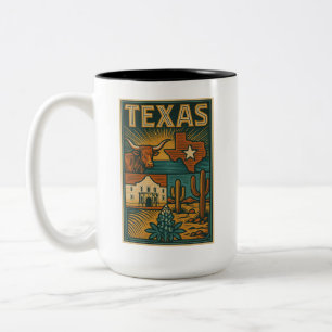Texaanse keramische Mok - Texas Coffee Cup