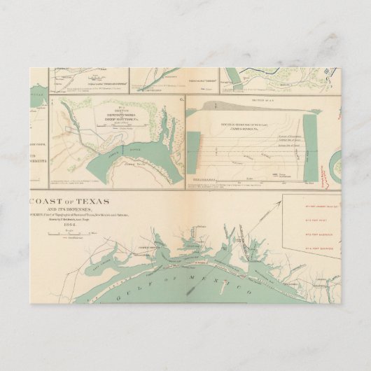 Texaanse kust briefkaart (Voorkant)