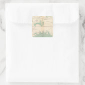 Texaanse kust vierkante sticker (Tas)