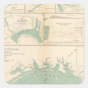 Texaanse kust vierkante sticker