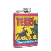  Texaanse promotie-illustratie met cowboy Heupfles (Rechts)