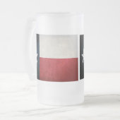 Texaanse vlag matglas bierpul (Voorkant links)