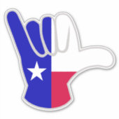 Texaanse vlag Shaka Sticker (Voorkant)