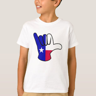 Texaanse vlag Shaka T-shirt