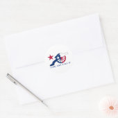 Texan Cannon komt en neemt het mee Ronde Sticker (Envelop)